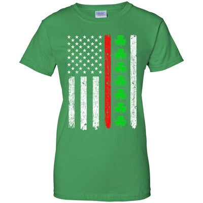 Thin Red Line Shamrock Irish St Patricks Day Fireman T-Shirt & Hoodie | Teecentury.com