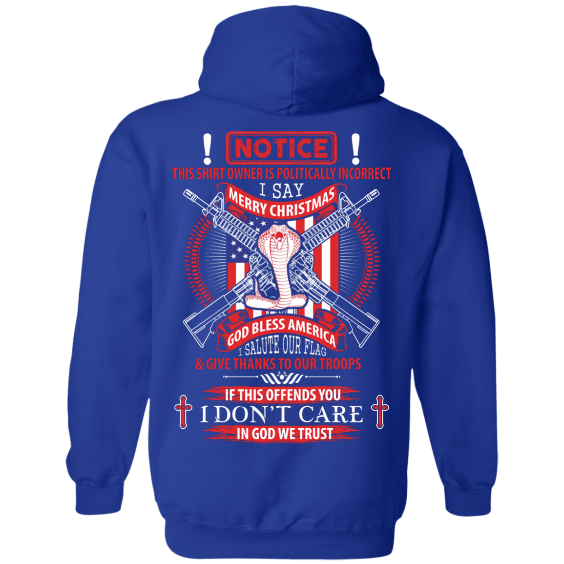 I Am Politically Incorrect I Say Merry Christmas God Bless America T-Shirt & Hoodie | Teecentury.com