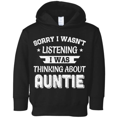 Sorry Not Listening Thinking About Auntie Funny Kids Youth Youth Shirt | Teecentury.com