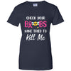 Check Your Boobs Mine Tried To Kill Me Breast Cancer T-Shirt & Hoodie | Teecentury.com