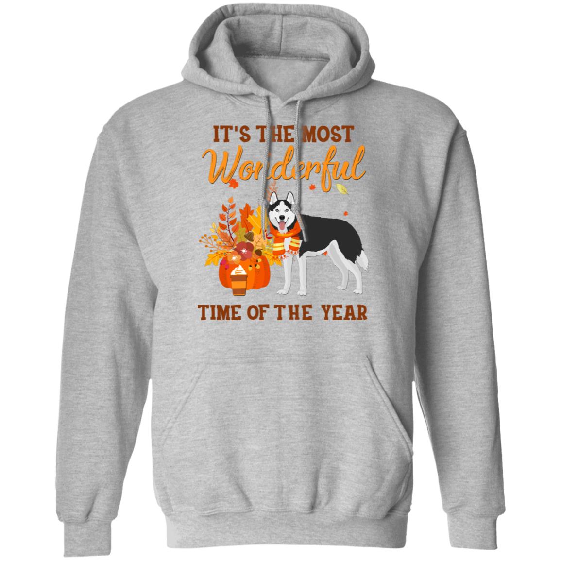 Siberian Husky Autumn It's The Most Wonderful Time Of The Year T-Shirt & Hoodie | Teecentury.com