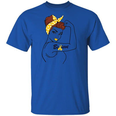 Support Childhood Cancer Awareness Warrior Believe T-Shirt & Hoodie | Teecentury.com
