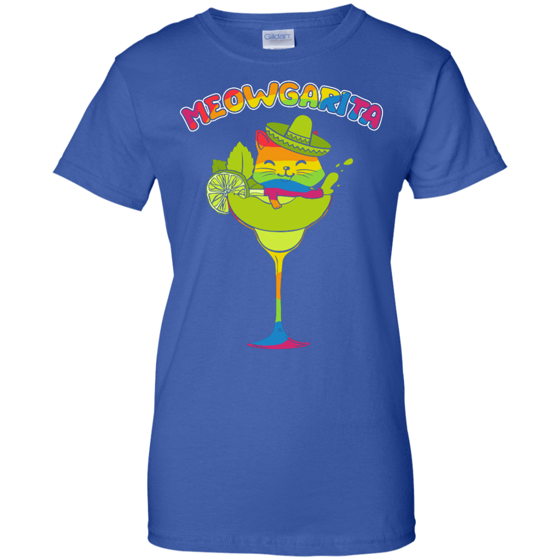 Rainbow Meowgarita Margarita Cat Lover T-Shirt & Hoodie | Teecentury.com