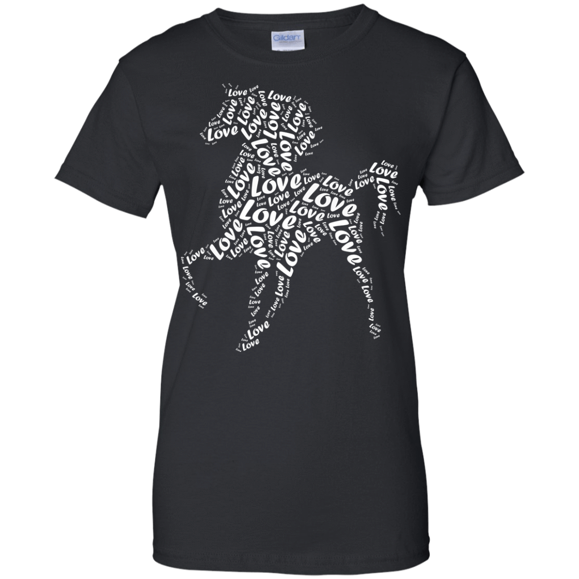 I Love Horse T-Shirt Word Graphic Tee T-Shirt & Hoodie | Teecentury.com