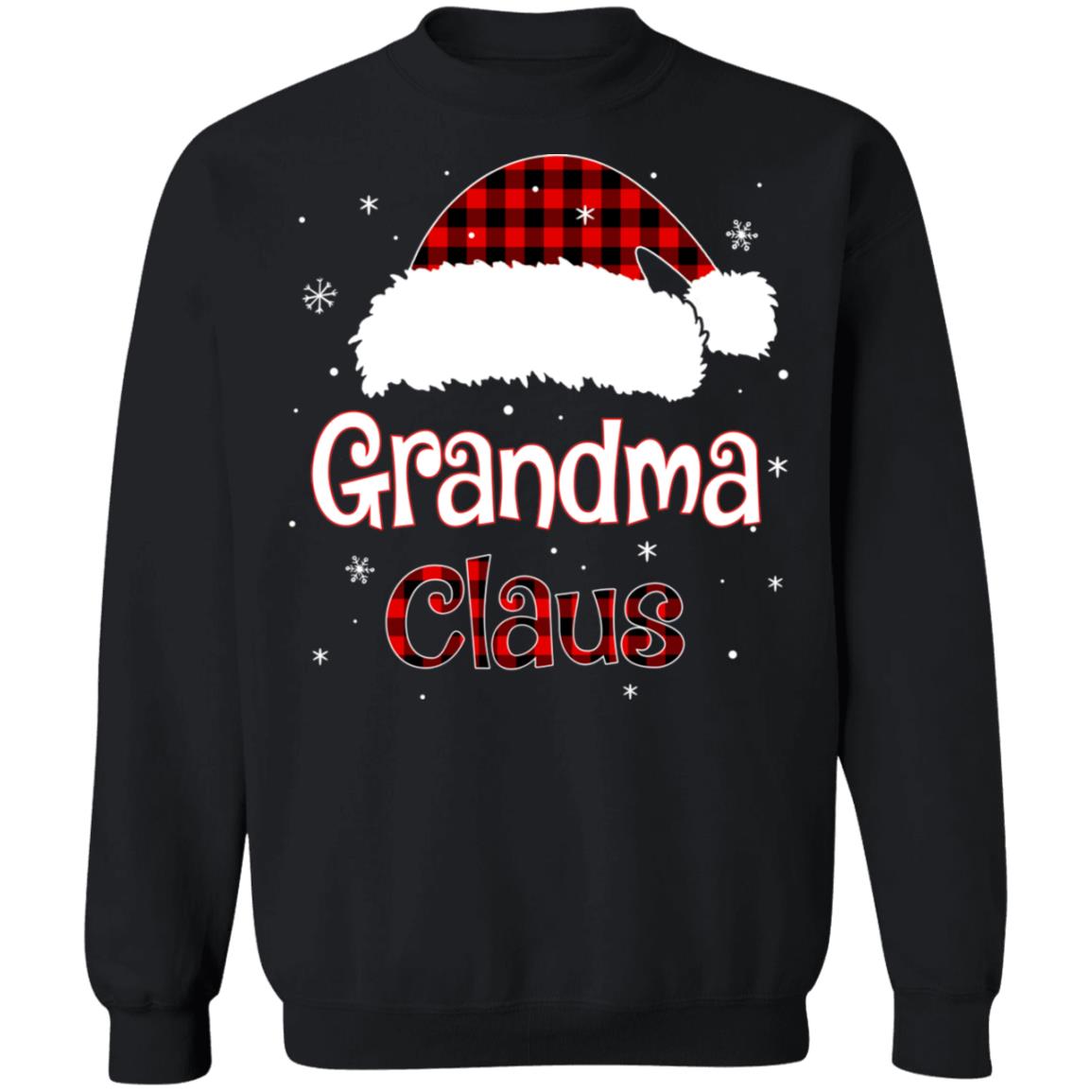 Santa Grandma Claus Red Plaid Family Pajamas Christmas Gift T-Shirt & Sweatshirt | Teecentury.com