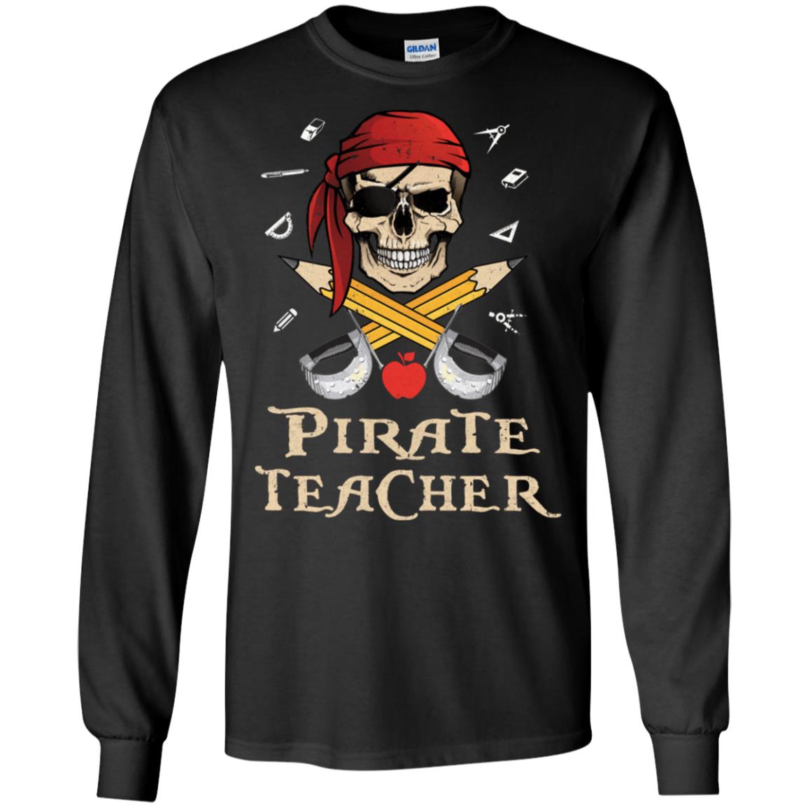 Funny Pirate Teacher Halloween Skull Adult Gift T-Shirt & Hoodie | Teecentury.com