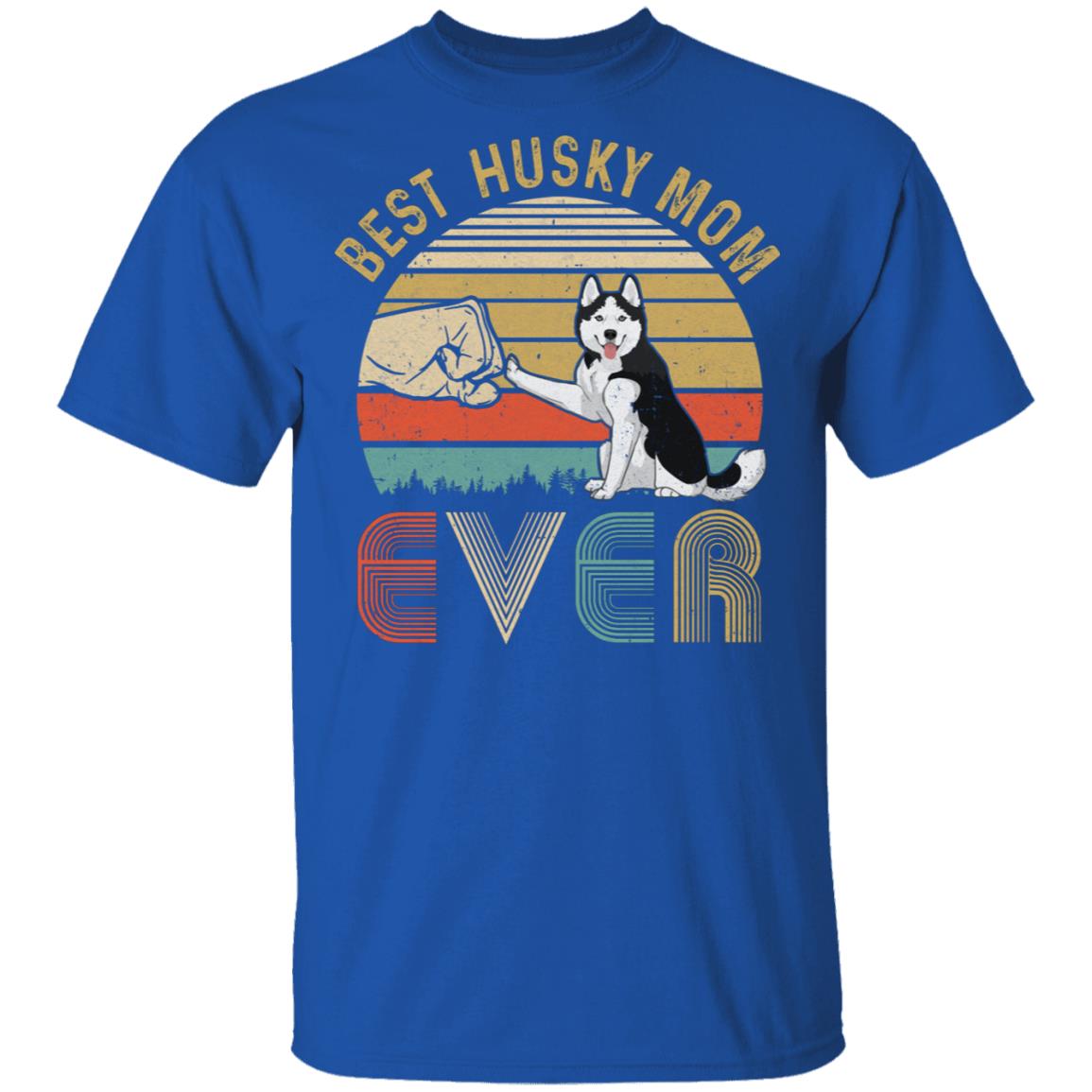 Vintage Best Husky Mom Ever Bump Fit Funny Mom Gifts T-Shirt & Hoodie | Teecentury.com