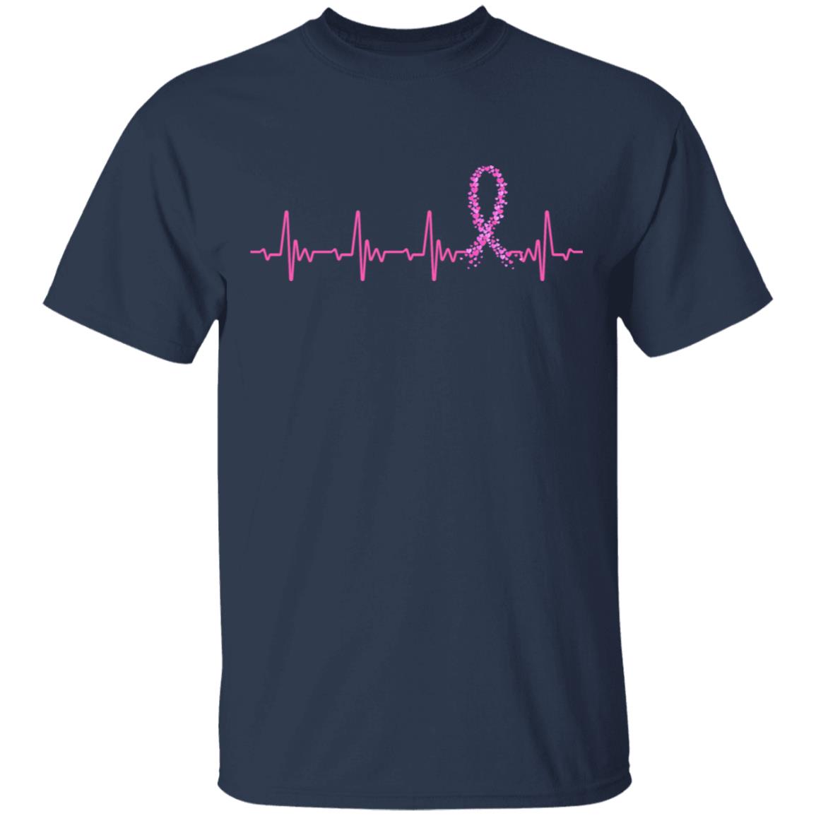 Breast Cancer Awareness Pink Ribbon Heartbeat T-Shirt & Hoodie | Teecentury.com