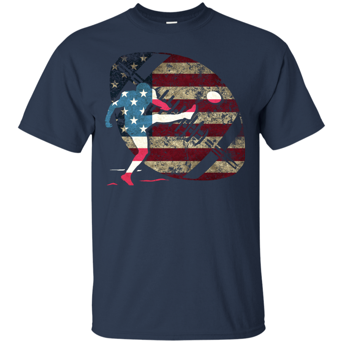 Kicker Football America Flag T-Shirt & Hoodie | Teecentury.com
