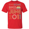 Awesome Since June 2011 Vintage 11th Birthday Gifts Youth Youth Shirt | Teecentury.com