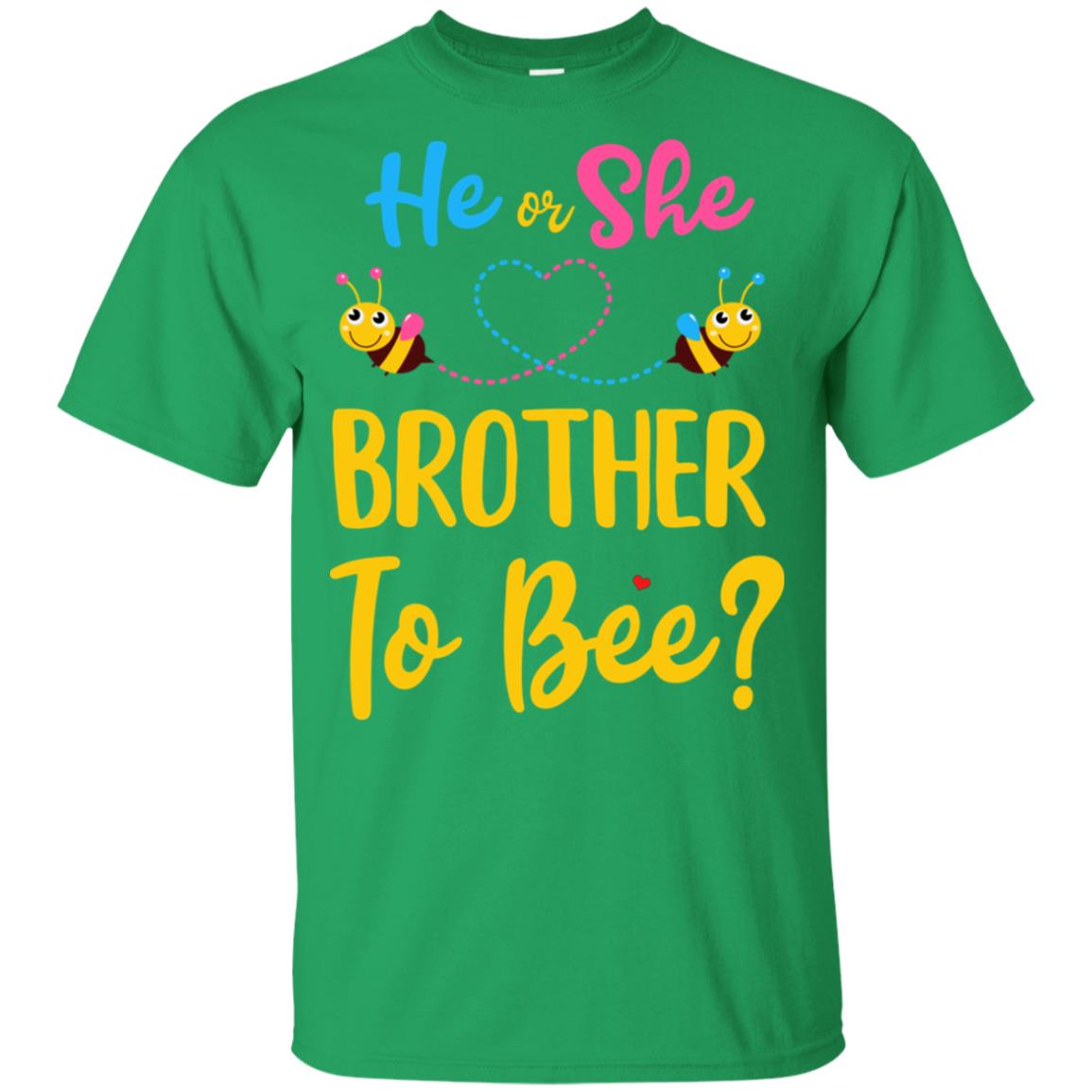 Gender Reveal Pink Blue What Will It Bee He Or She Brother Youth Youth Shirt | Teecentury.com