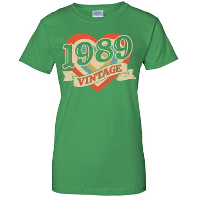 Vintage Retro Classic Heart Made In 1989 33th Birthday T-Shirt & Tank Top | Teecentury.com