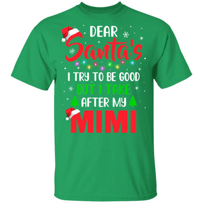 Dear Santa I Tried To Be Good But My Mimi Christmas Kids Youth Youth Shirt | Teecentury.com