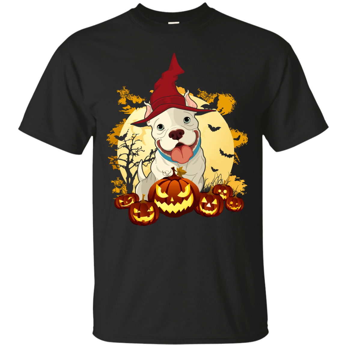 Pitbull Halloween Pumpkin T-Shirt & Hoodie | Teecentury.com