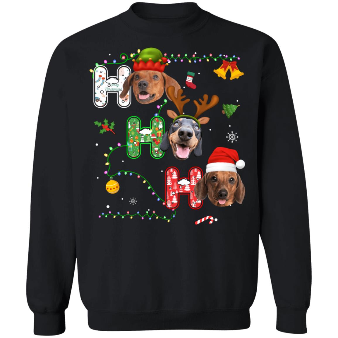 Christmas Ho Ho Ho Dachshund Lover Funny Xmas Gift T-Shirt & Sweatshirt | Teecentury.com