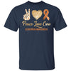 Peace Love Cure Leukemia Awareness T-Shirt & Hoodie | Teecentury.com