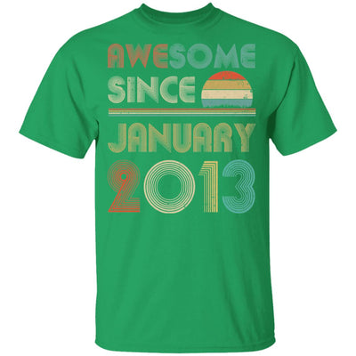 Awesome Since January 2013 Vintage 9th Birthday Gifts Youth Youth Shirt | Teecentury.com