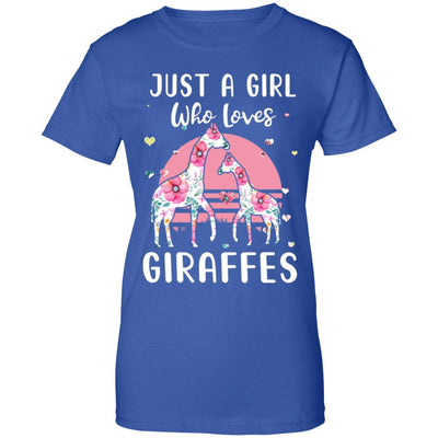 Just A Girl Who Loves Giraffes T-Shirt & Tank Top | Teecentury.com