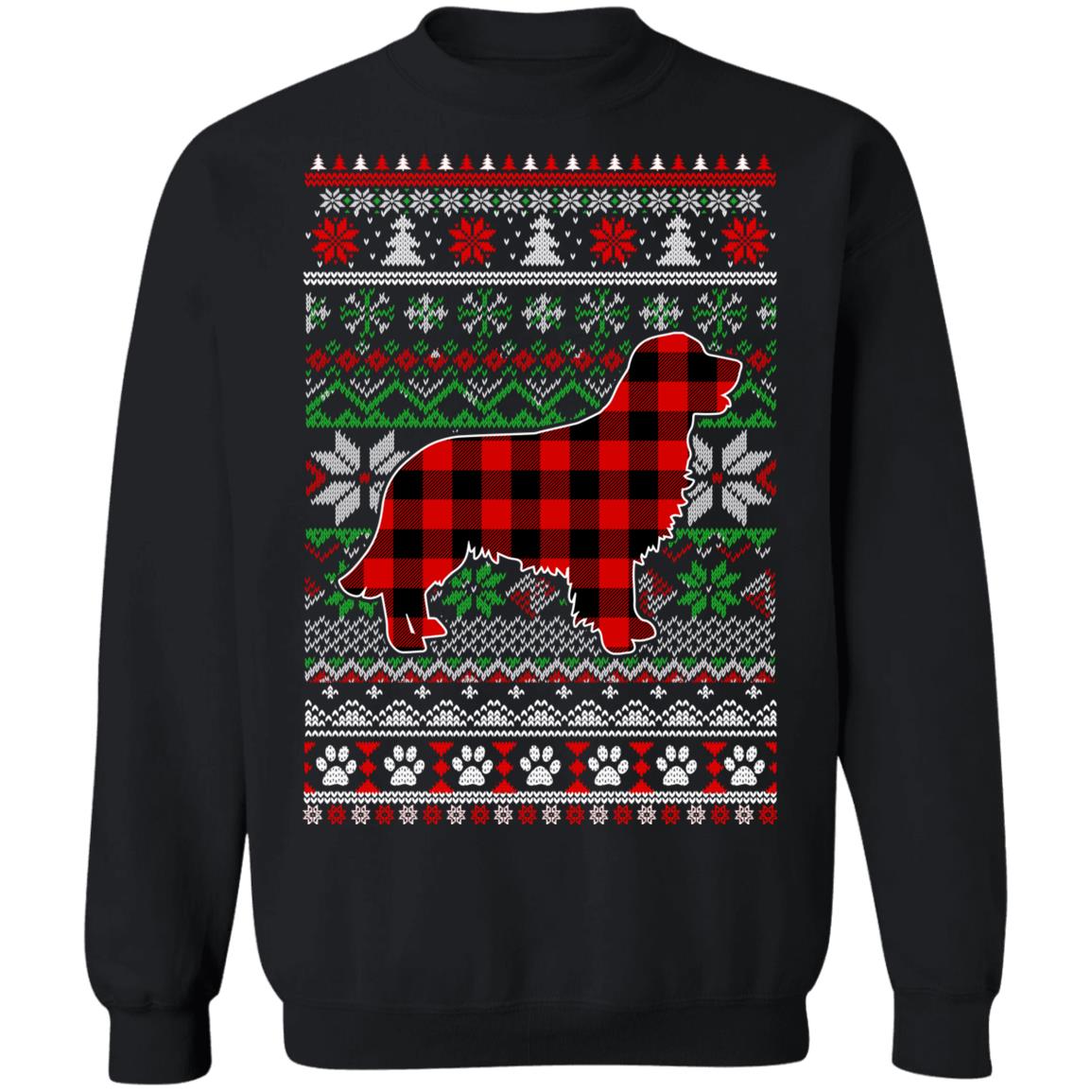 Golden Retriever Red Plaid Ugly Christmas Sweater Gifts T-Shirt & Sweatshirt | Teecentury.com