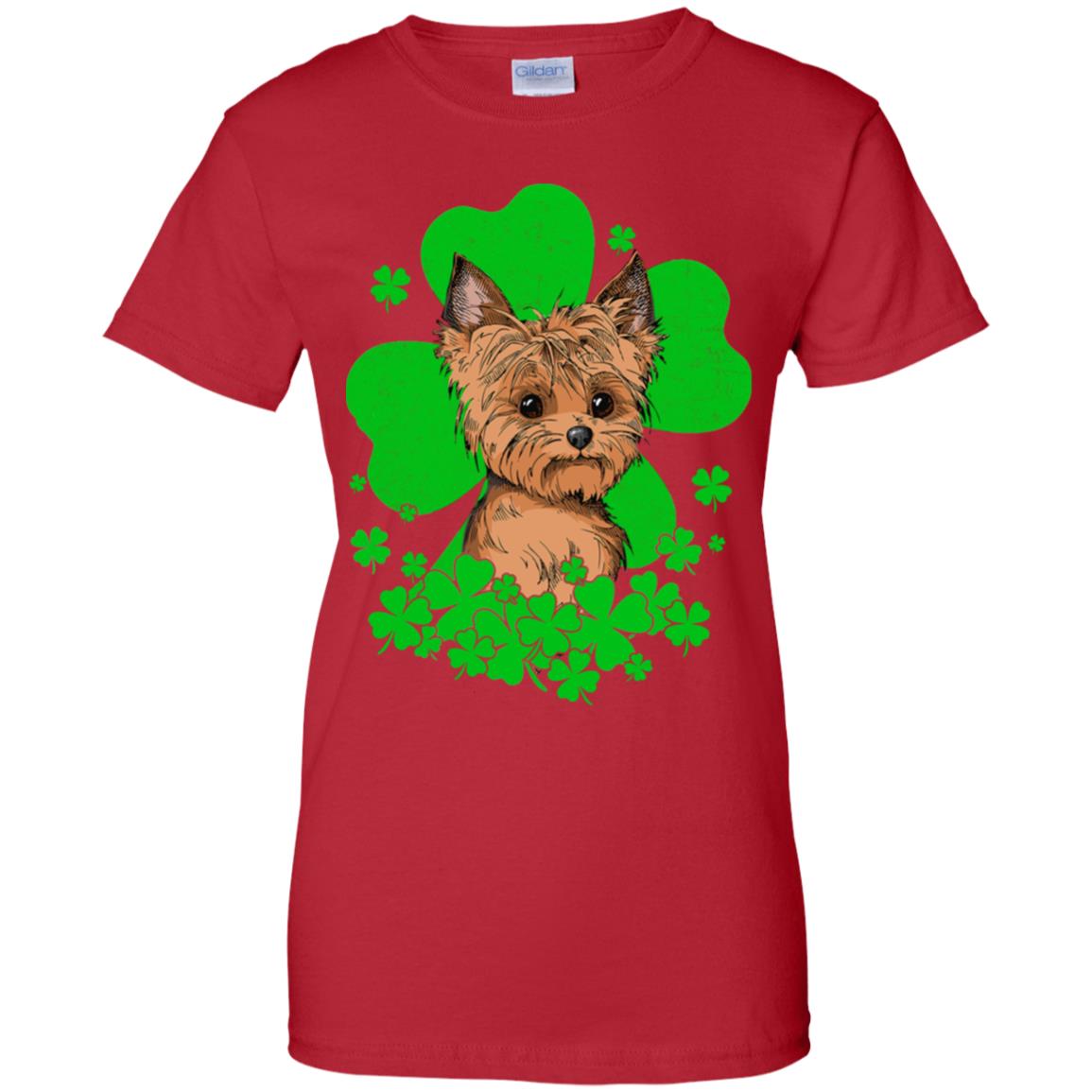 Yorkie St. Patrick's Day Clovers T-Shirt & Hoodie | Teecentury.com