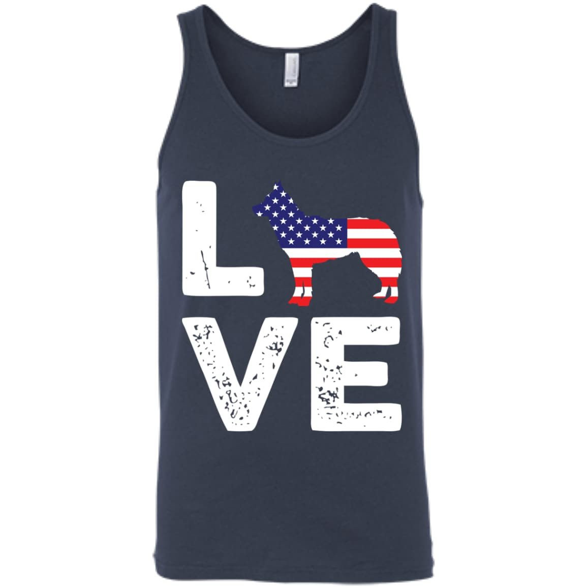 American Flag Dog Husky Love T-Shirt & Hoodie | Teecentury.com