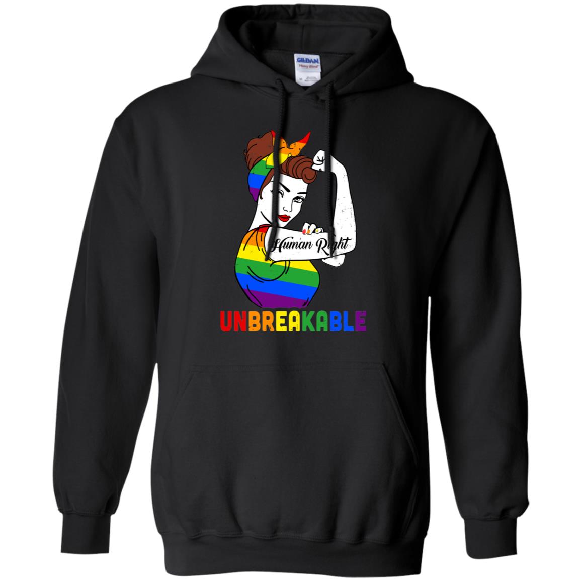 Lady Human Right Unbreakable Rainbow LGBT Pride Month T-Shirt & Hoodie | Teecentury.com