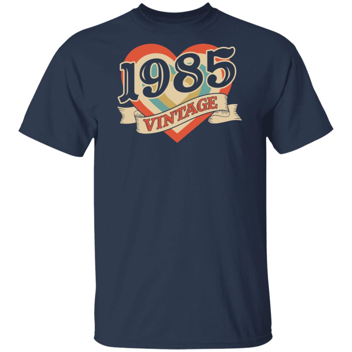 37th Birthday Gifts Classic Retro Heart Vintage 1985 T-Shirt & Tank Top | Teecentury.com