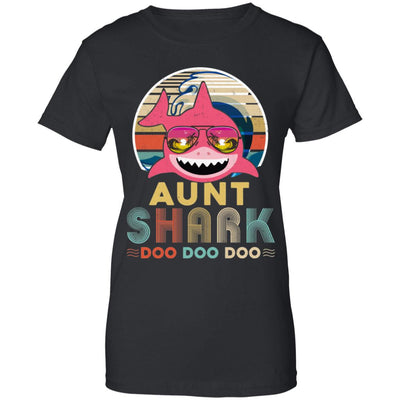 Retro Vintage Aunt Shark Doo Doo Doo T-Shirt & Hoodie | Teecentury.com