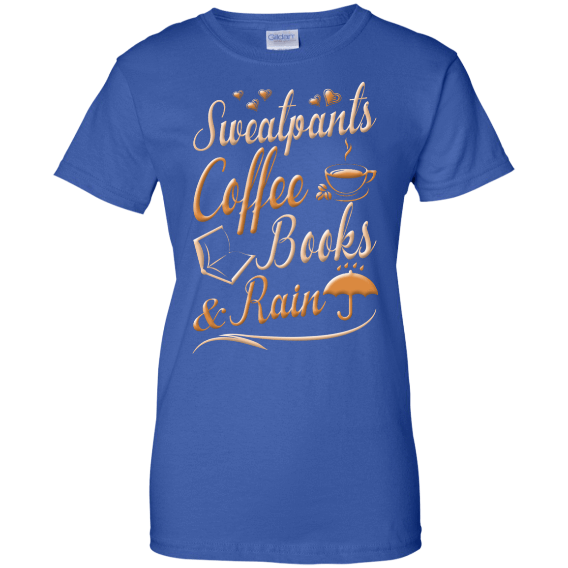 Sweatpants Coffee Books And Rain T Shirt T-Shirt & Hoodie | Teecentury.com