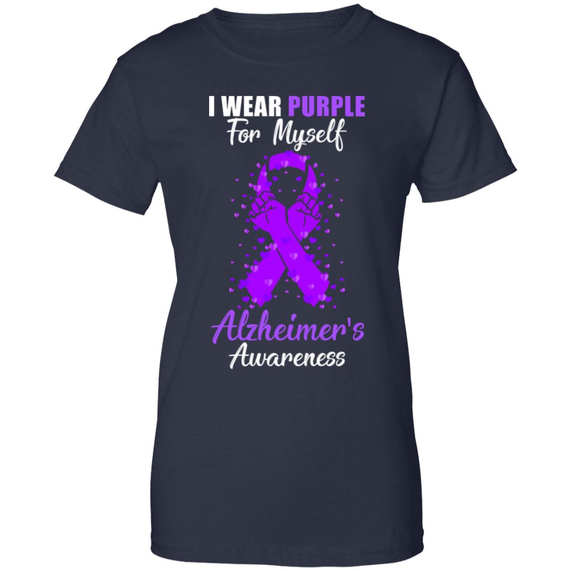 I Wear Purple For Myself Support Alzheimer's Awareness T-Shirt & Hoodie | Teecentury.com