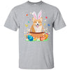 Corgi Bunny Hat Rabbit Easter Eggs T-Shirt & Hoodie | Teecentury.com