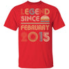 Legend Since February 2015 Vintage 7th Birthday Gifts Youth Youth Shirt | Teecentury.com