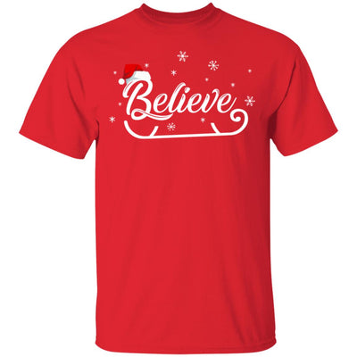 Christmas Santa Believe Xmas Christmas Holiday Funny Gift T-Shirt & Sweatshirt | Teecentury.com