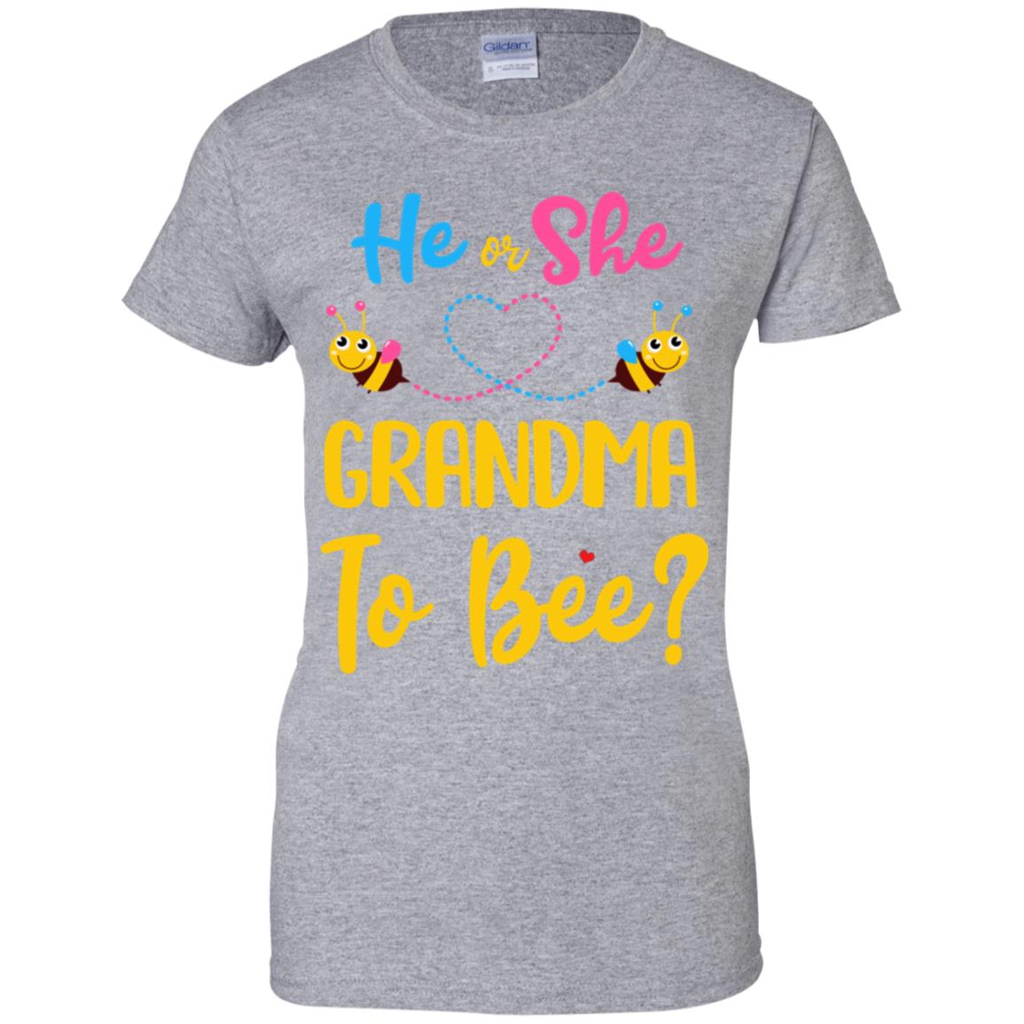 Gender Reveal Pink Blue What Will It Bee He Or She Grandma T-Shirt & Hoodie | Teecentury.com