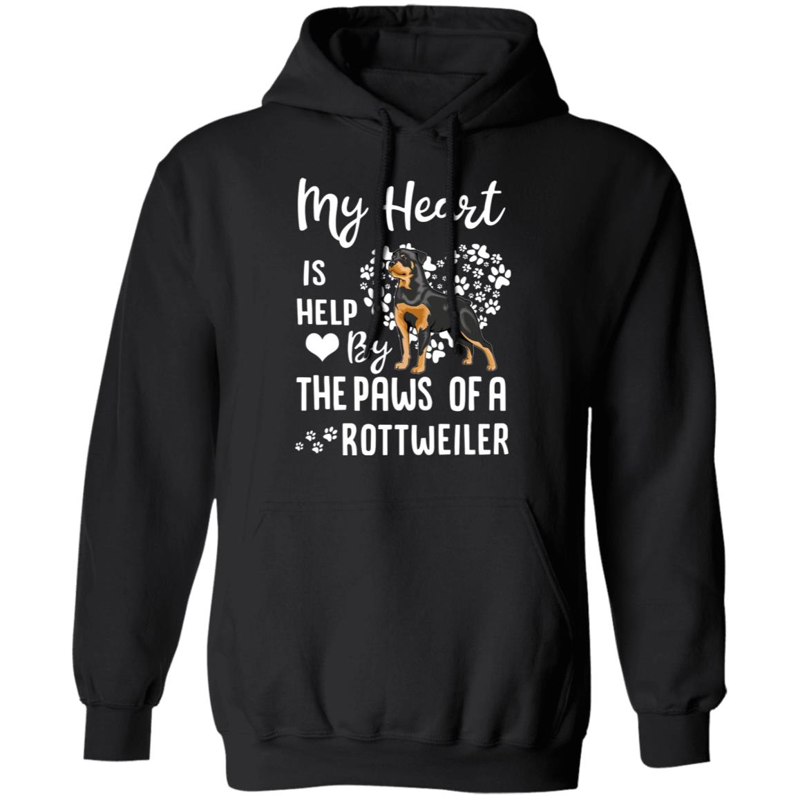 My Heart Is Held By The Paws Of A Rottweiler Lover T-Shirt & Hoodie | Teecentury.com