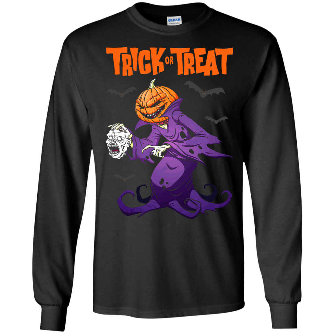 Trick Or Treat Pumpkin Zombie Halloween T-Shirt & Hoodie | Teecentury.com