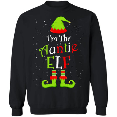 I'm The Auntie Elf Family Matching Funny Christmas Group Gift T-Shirt & Sweatshirt | Teecentury.com