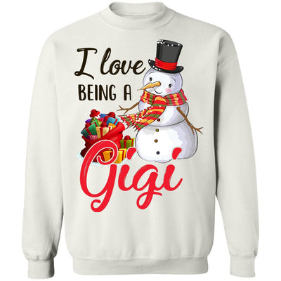 I Love Being A Gigi Snowman Gift For Christmas Day T-Shirt & Sweatshirt | Teecentury.com