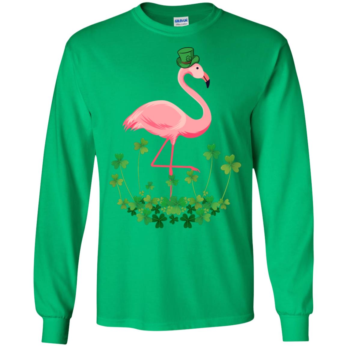 Flamingo Shamrock Happy St Patrick's Day T-Shirt & Hoodie | Teecentury.com