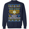 Merry Chrismukkah Xmas Hanukkah Ugly Christmas Sweater T-Shirt & Sweatshirt | Teecentury.com