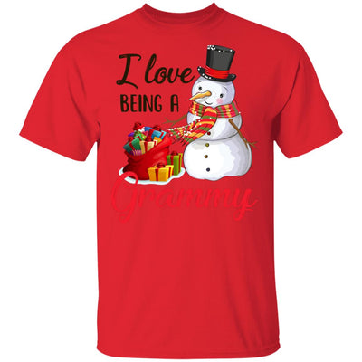 I Love Being A Grammy Snowman Gift For Christmas Day T-Shirt & Sweatshirt | Teecentury.com