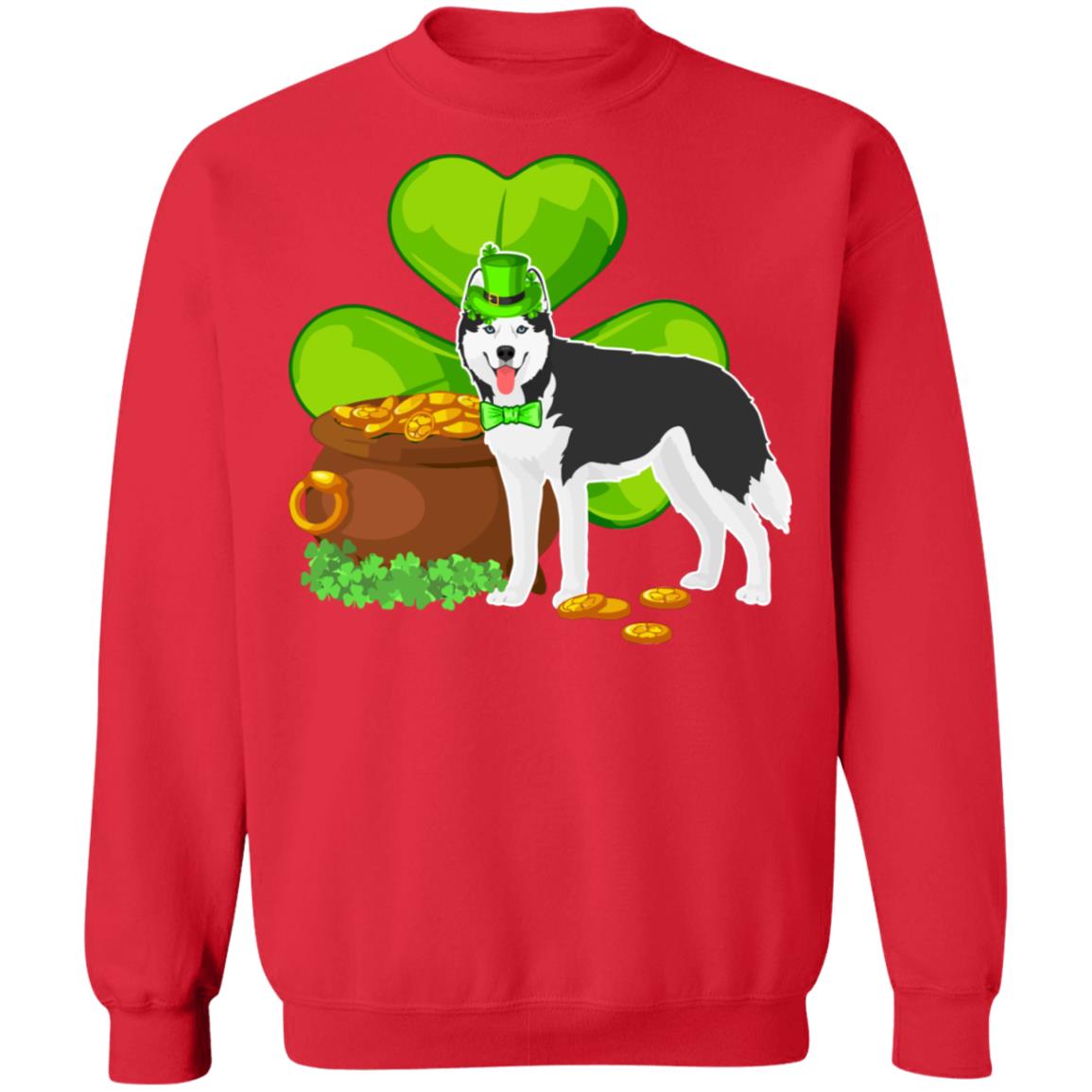 Husky St Patrick's Day Irish Dog Lover Funny Gifts T-Shirt & Hoodie | Teecentury.com
