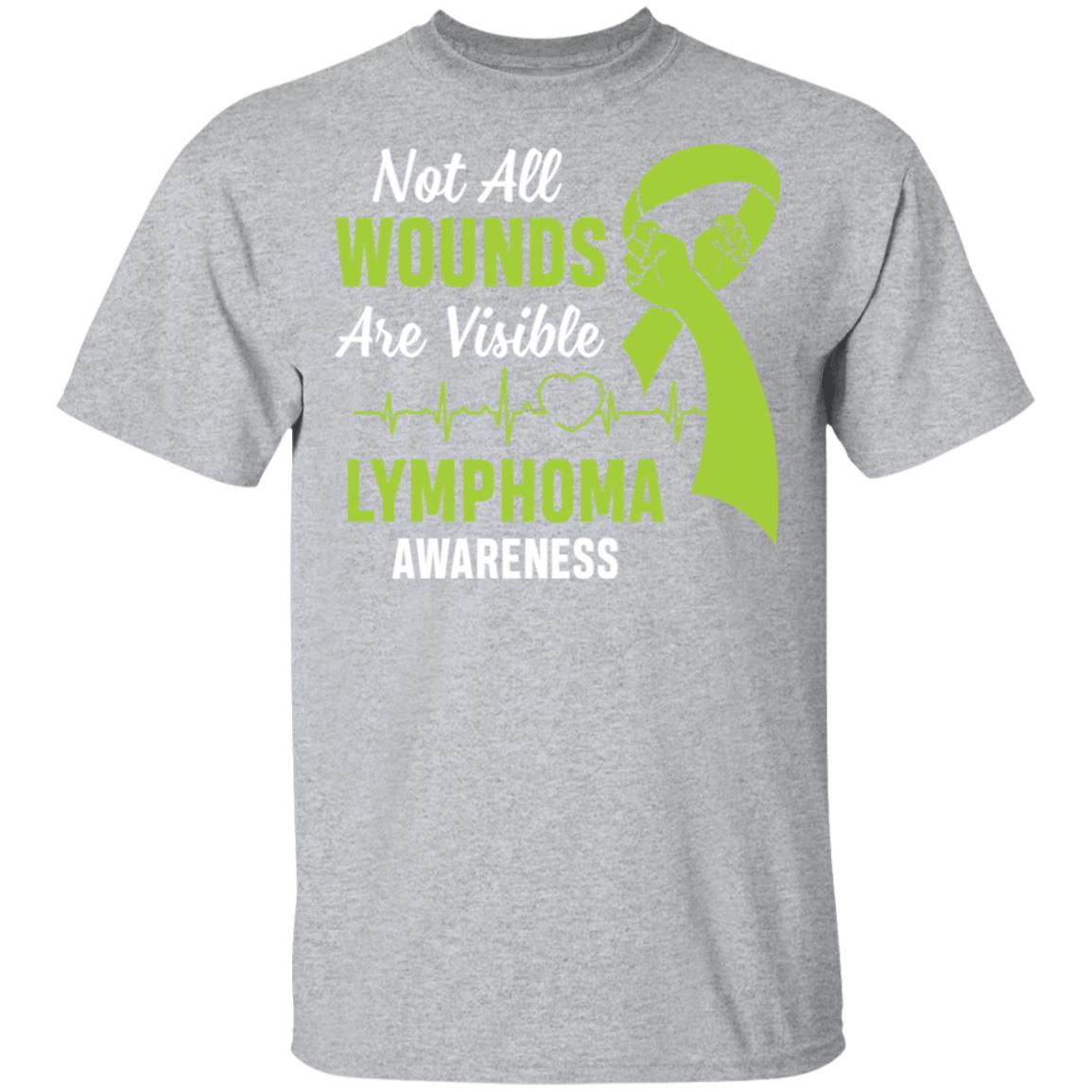 Lymphoma Awareness Green Not All Wounds Are Visible T-Shirt & Hoodie | Teecentury.com