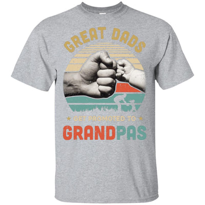 Vintage Great Dads Get Promoted To Grandpas Funny Dad T-Shirt & Hoodie | Teecentury.com