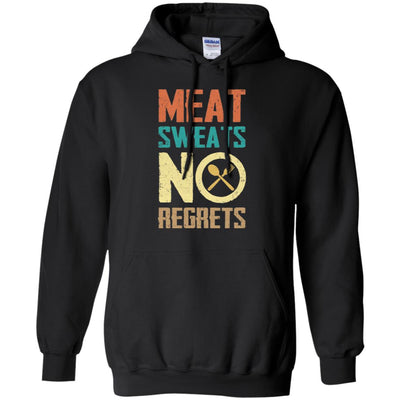 Vintage Retro Meat Sweats No Regrets Funny BBQ T-Shirt & Hoodie | Teecentury.com