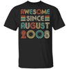 Awesome Since August 2008 Vintage 14th Birthday Gifts Youth Youth Shirt | Teecentury.com