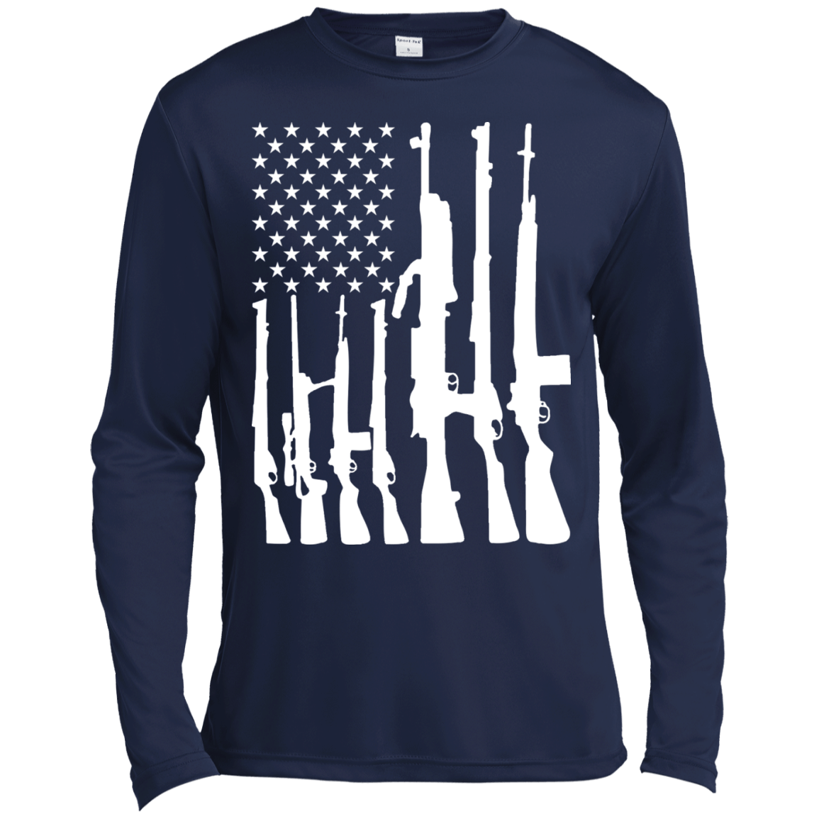 Rifle American Flag Machine Gun Rights T-Shirt & Hoodie | Teecentury.com