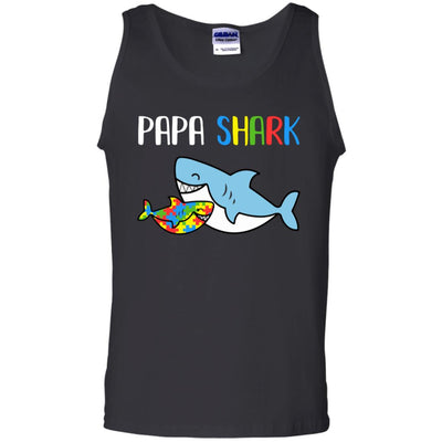 Papa Shark Support Autism Awareness For Grandchild T-Shirt & Hoodie | Teecentury.com