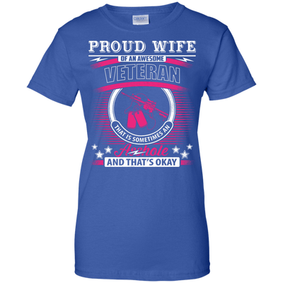 Proud Wife Of An Awesome Veteran T-Shirt & Hoodie | Teecentury.com
