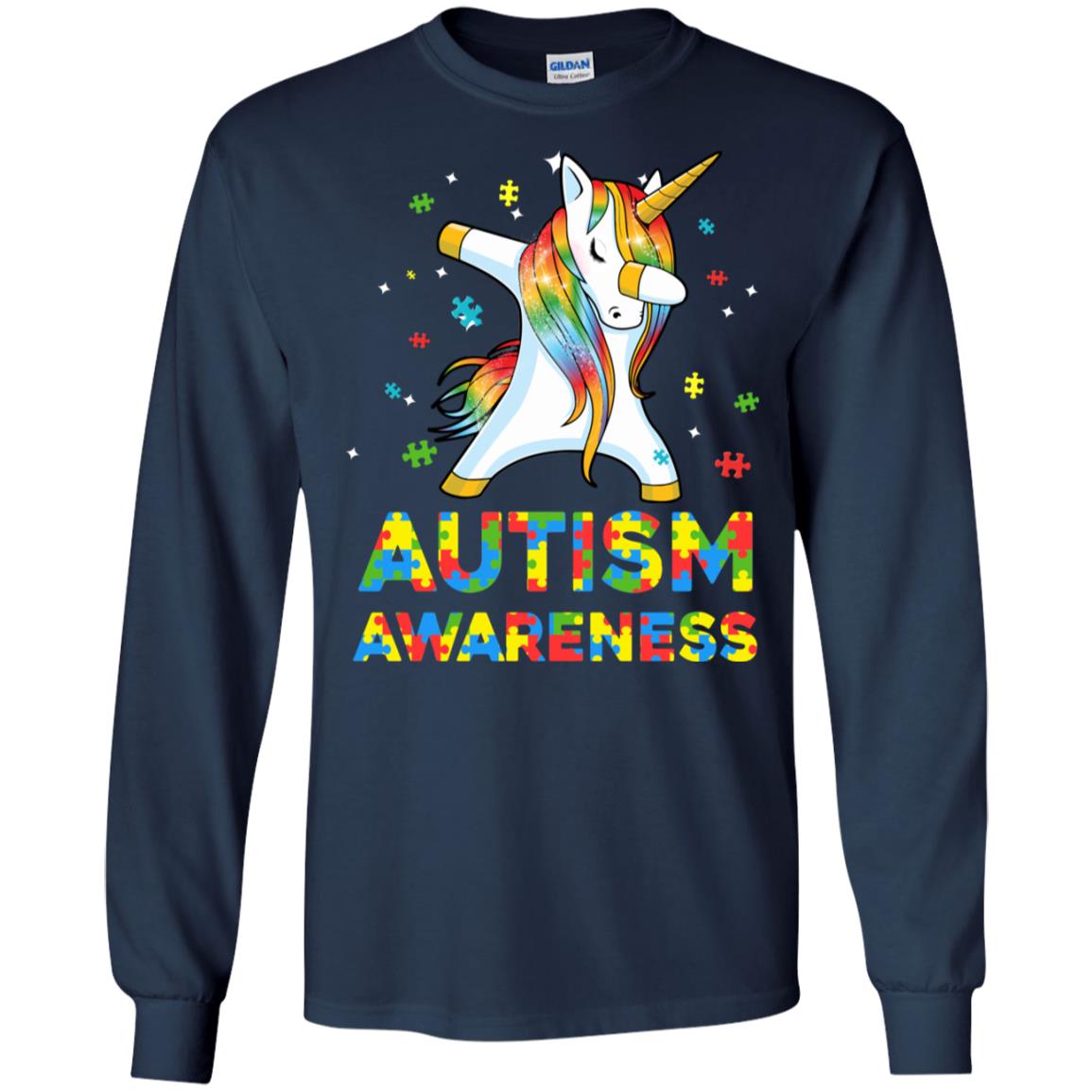 Dabbing Unicorn Puzzle Autism Awareness For Girls T-Shirt & Hoodie | Teecentury.com